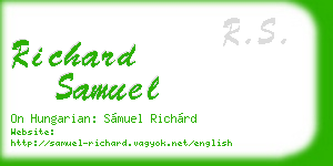 richard samuel business card