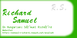 richard samuel business card